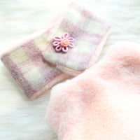 HKM-0857533 Reversible Imitation Rabbit Fur Cotton Coat with Fur Collar - Available in Pink and Grey, Sizes XS to XL