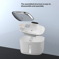 HKM-0857789 Wireless Stainless Steel Smart Pet Water Fountain for Dogs and Cats, 4000 mAh Battery
