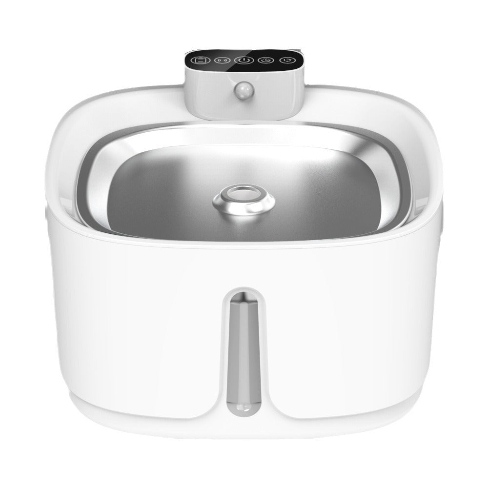 HKM-0857789 Wireless Stainless Steel Smart Pet Water Fountain for Dogs and Cats, 4000 mAh Battery