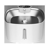 HKM-0857789 Wireless Stainless Steel Smart Pet Water Fountain for Dogs and Cats, 4000 mAh Battery