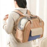 HKM-0859197 Foldable Pull-Rod Backpack for Pets - Nylon Travel Bag, 50-60L Capacity, Available in Gray, Pink, and Khaki