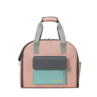 HKM-0859197 Foldable Pull-Rod Backpack for Pets - Nylon Travel Bag, 50-60L Capacity, Available in Gray, Pink, and Khaki