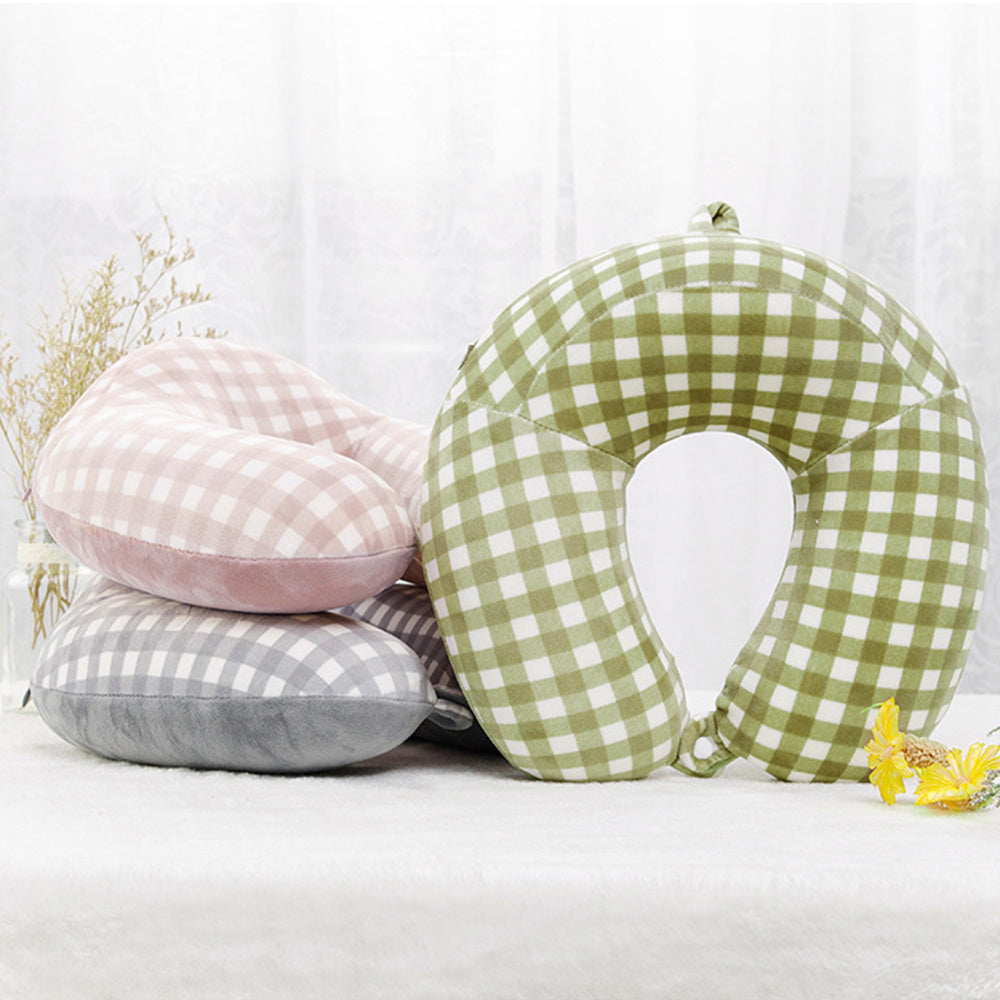 HKM-085971 Memory Foam Neck Pillow for Relaxation and Comfort - Adjustable Height 10.1-15cm, Polyester Fiber Filling, 30x28cm