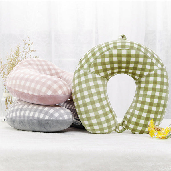 HKM-085971 Memory Foam Neck Pillow for Relaxation and Comfort - Adjustable Height 10.1-15cm, Polyester Fiber Filling, 30x28cm