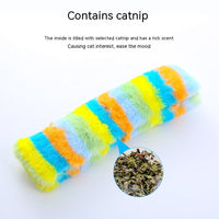 HKM-0862397 Rainbow Plush Cat Pillow Pet Toy - Soft Material, Ideal for Play and Comfort