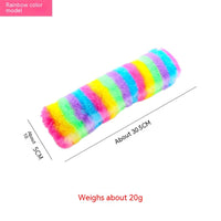 HKM-0862397 Rainbow Plush Cat Pillow Pet Toy - Soft Material, Ideal for Play and Comfort