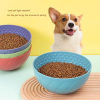 HKM-0862909 Anti-Tumble Tumbler Lick Food Basin Dog Bowl in Red, Green, and Purple