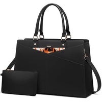 HKM-086291 Stylish 15.6 Inch Laptop Tote Bag for Women - PU Leather Work and Travel Shoulder Bag