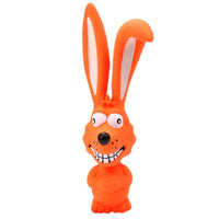 HKM-0863549 Cute Rabbit Dog Chew Toy - Vocal Latex Molar for Pets - Available in Blue, Green, Orange