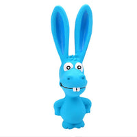 HKM-0863549 Cute Rabbit Dog Chew Toy - Vocal Latex Molar for Pets - Available in Blue, Green, Orange