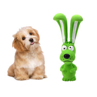 HKM-0863549 Cute Rabbit Dog Chew Toy - Vocal Latex Molar for Pets - Available in Blue, Green, Orange