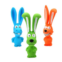 HKM-0863549 Cute Rabbit Dog Chew Toy - Vocal Latex Molar for Pets - Available in Blue, Green, Orange