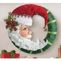 HKM-086355 Halloween Santa Claus Decorative Throw Pillow Pendant – Soft Cloth Fabric, 30x30 cm, White Beard Design