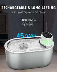 HKM-086355 Stainless Steel Automatic Water Dispenser for Dogs and Cats