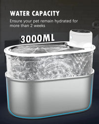 HKM-086355 Stainless Steel Automatic Water Dispenser for Dogs and Cats