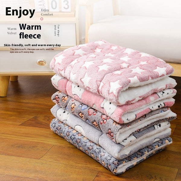HKM-0864573 Cozy Thickened Pet Bed for Dogs and Cats - Warm Floor Mat in Various Colors and Sizes
