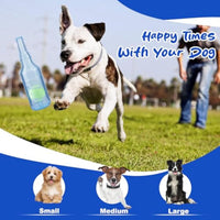 HKM-0865981 Indestructible Water Bottle Dog Toy with Squeaker for Interactive Chewing and Teething Relief