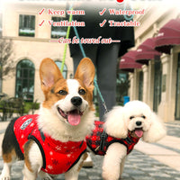 HKM-0866877 Waterproof Reflective Winter Pet Coat with Chest and Back Coverage - Available in Multiple Sizes and Styles