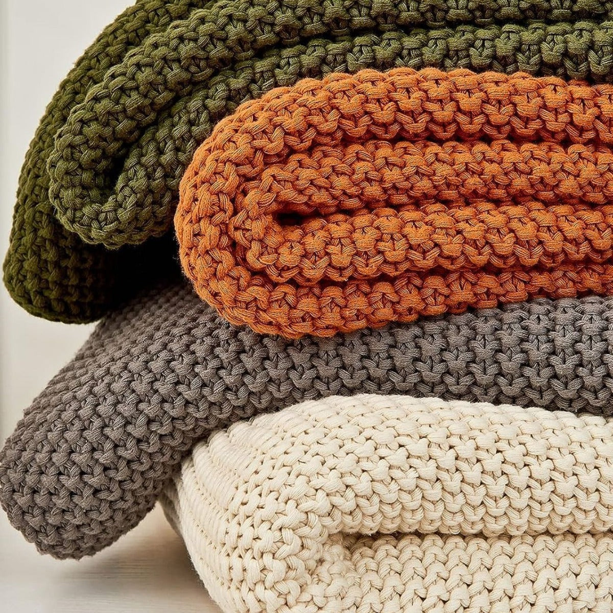 HKM-086739 Knitted Geometric Pattern Sofa Cover Blanket for All Seasons - 130x160CM & 70x100CM in Multiple Colors