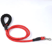 HKM-0868285 Reflective EVA Foam Handle Dog Leash - Strong Durable Nylon Round Rope for Safe Outdoor Use