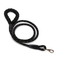 HKM-0868285 Reflective EVA Foam Handle Dog Leash - Strong Durable Nylon Round Rope for Safe Outdoor Use
