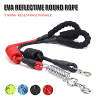 HKM-0868285 Reflective EVA Foam Handle Dog Leash - Strong Durable Nylon Round Rope for Safe Outdoor Use