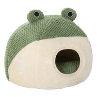 HKM-0868541 Plush Cartoon Frog Pet Nest for Small Dogs and Cats, Warm and Cozy Sleep Mat