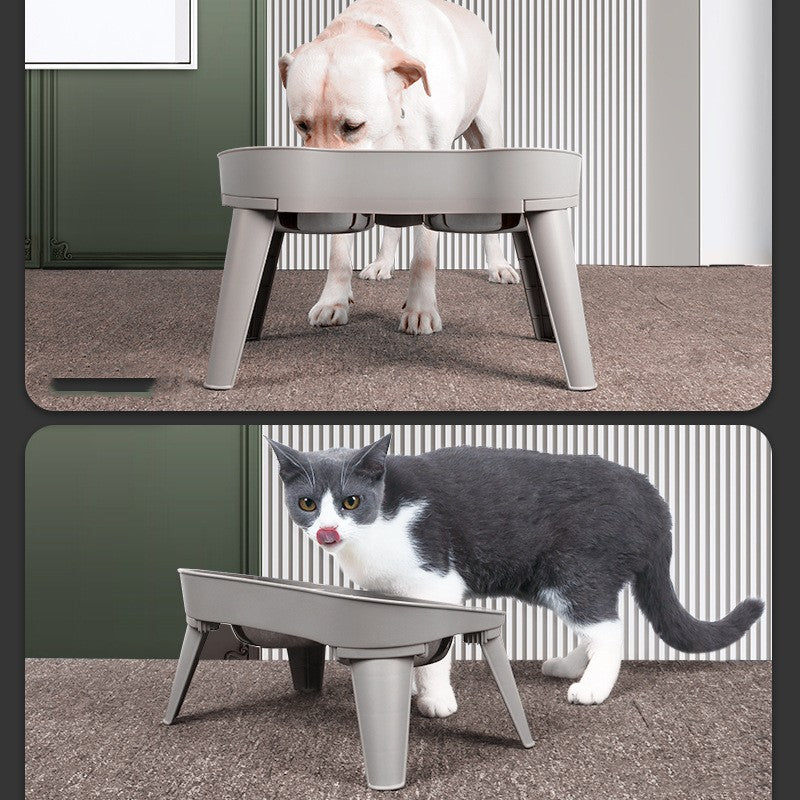 HKM-0868669 Cervical Support Leak-Proof Double Bowl for Cats and Dogs - Available in Multiple Sizes