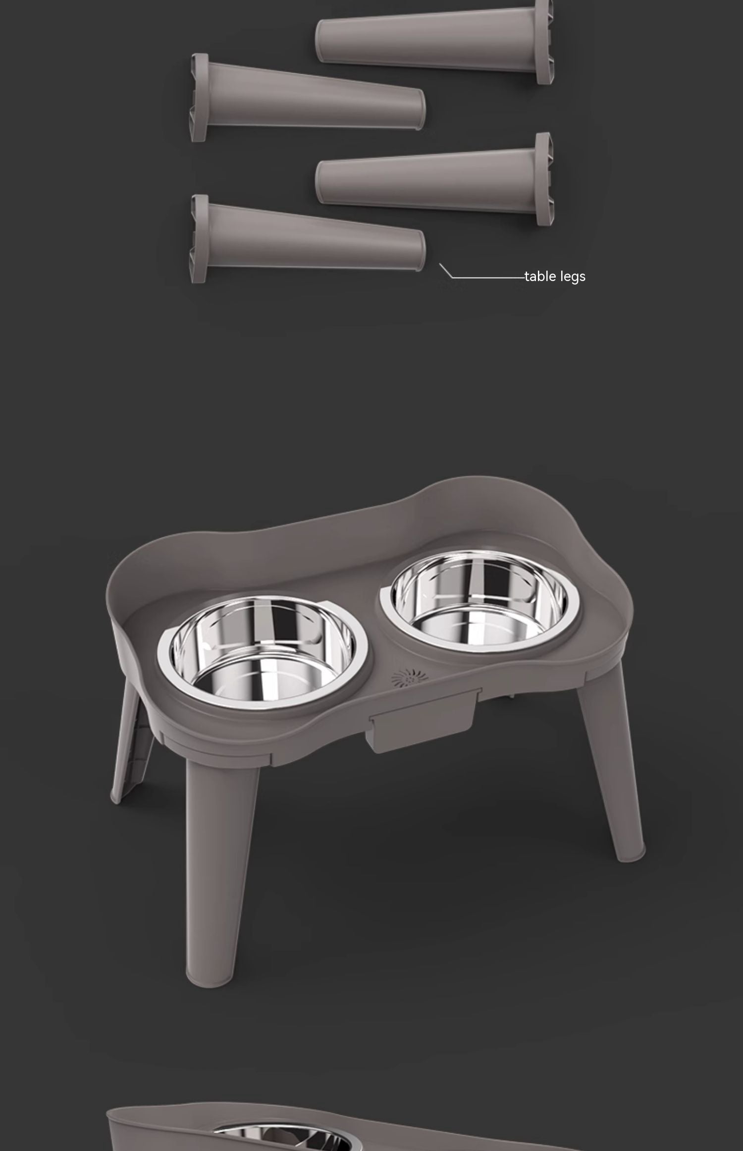 HKM-0868669 Cervical Support Leak-Proof Double Bowl for Cats and Dogs - Available in Multiple Sizes