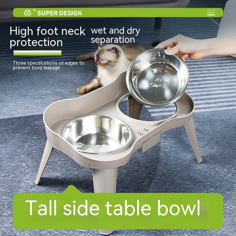 HKM-0868669 Cervical Support Leak-Proof Double Bowl for Cats and Dogs - Available in Multiple Sizes