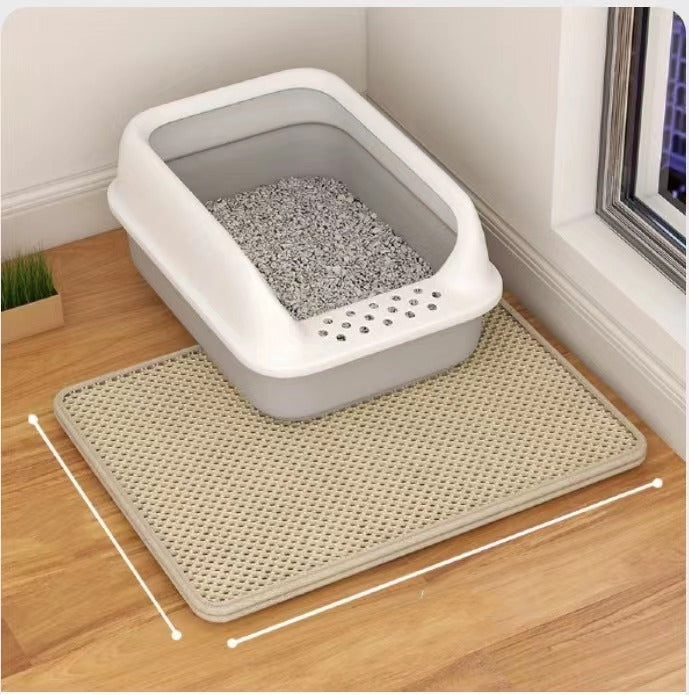 HKM-0870333 Double Layer Cat Litter Mat with Anti-Tracking Design in Multiple Colors