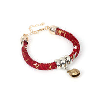 HKM-0870461 Pet Bell Dog Necklace ¨C PU Material, Adjustable Sizes XS-L, Available in White and Red
