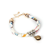 HKM-0870461 Pet Bell Dog Necklace ¨C PU Material, Adjustable Sizes XS-L, Available in White and Red