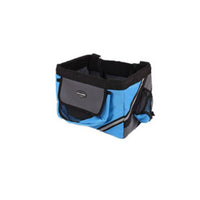 HKM-0870717 Pet Bicycle Carrier Bag for Small Dogs and Cats - Removable Front Basket with Safety Hook, Reflective Strips, and Mesh Pockets
