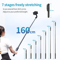 HKM-087123 10M Wireless Selfie Stick Tripod with Bluetooth Remote Control for Smartphones