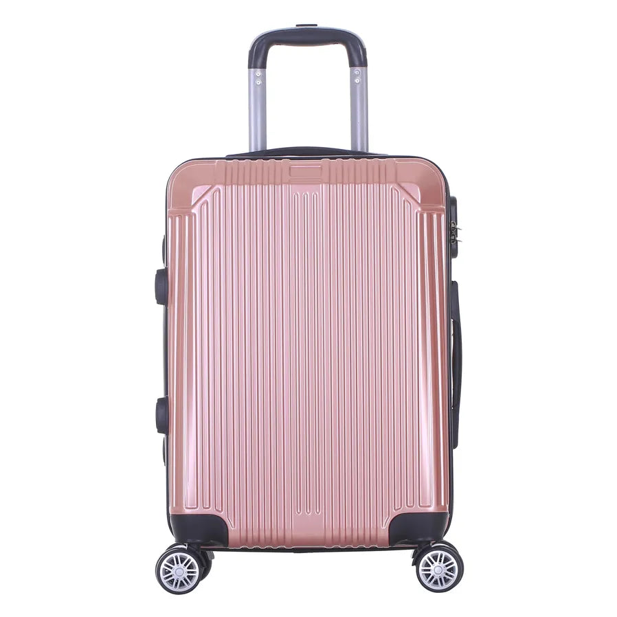 HKM-087123 Classic ABS Hard Shell 3-Piece Trolley Bag Set with Spinner Wheels for Travel