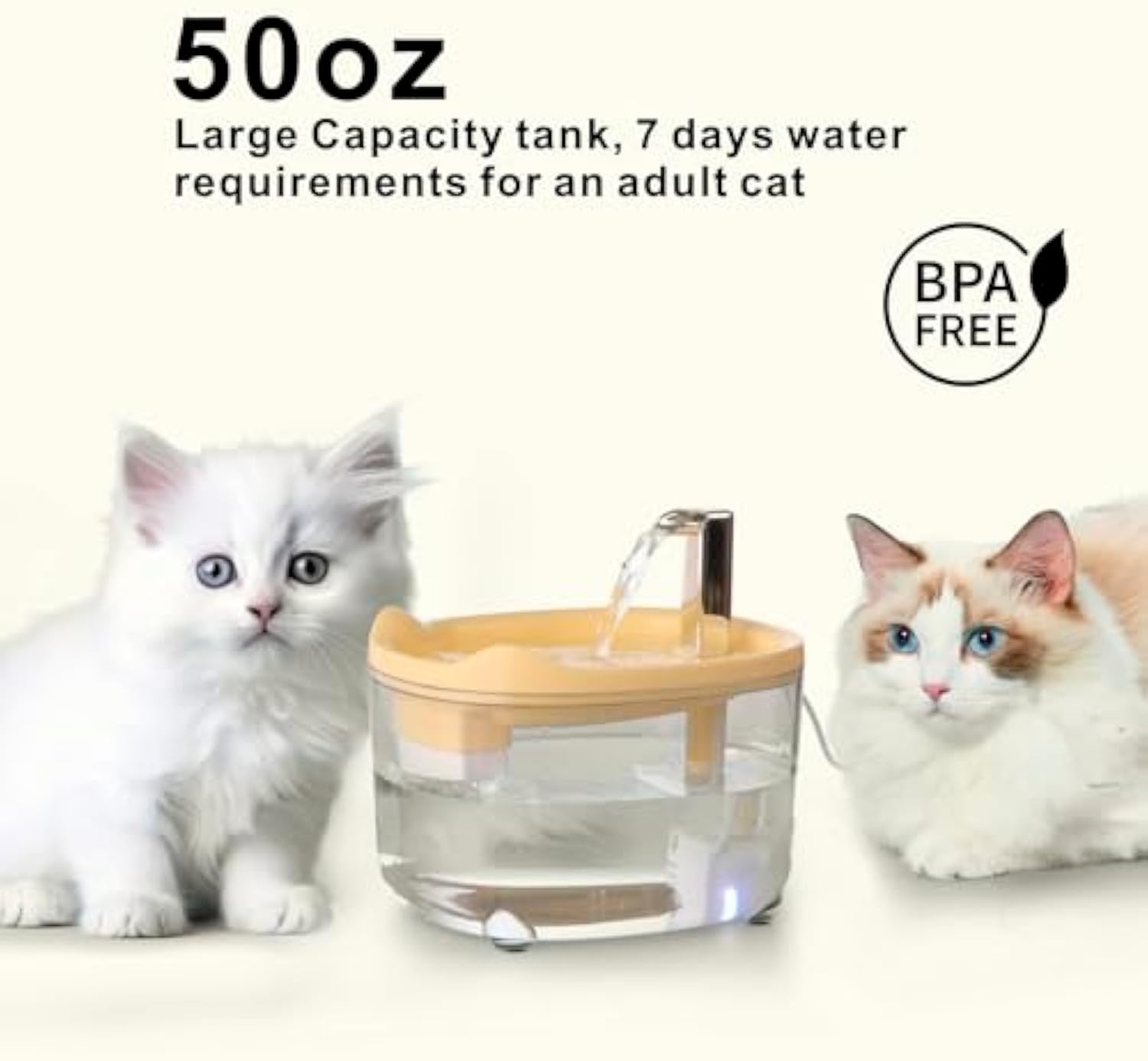 HKM-0871741 Automatic Cat Water Fountain for Dogs and Cats, 1500ml Capacity with Silent Pump and Anti-Slip Design