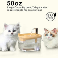 HKM-0871741 Automatic Cat Water Fountain for Dogs and Cats, 1500ml Capacity with Silent Pump and Anti-Slip Design