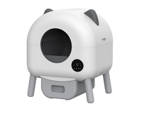 HKM-087187 Smart Self-Cleaning Cat Litter Box with WiFi Odor Control - 76L Capacity, Round Design