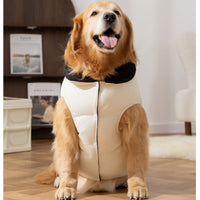 HKM-0873021 Warm Cotton-Padded Vest for Large Dogs with Pocket and Zipper Closure