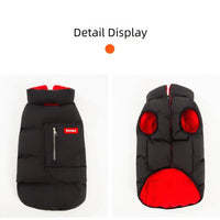 HKM-0873021 Warm Cotton-Padded Vest for Large Dogs with Pocket and Zipper Closure