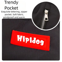 HKM-0873021 Warm Cotton-Padded Vest for Large Dogs with Pocket and Zipper Closure