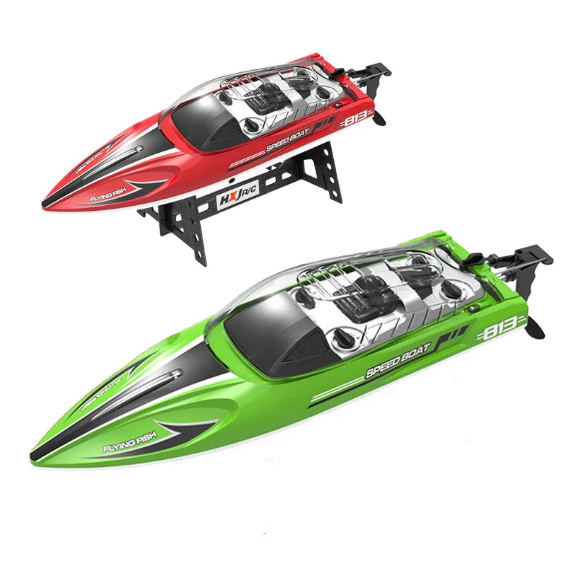 HKM-087315 High-Speed Remote Control Racing Boat for Indoor and Outdoor Fun, Model HJ813