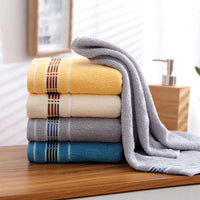 HKM-087315 Soft Absorbent Cotton Face Towel in Yellow, Blue, or Gray