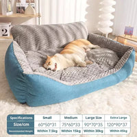 HKM-0874301 Cozy Flannel Pet Sofa Kennel with Removable Washable Cover for All Seasons