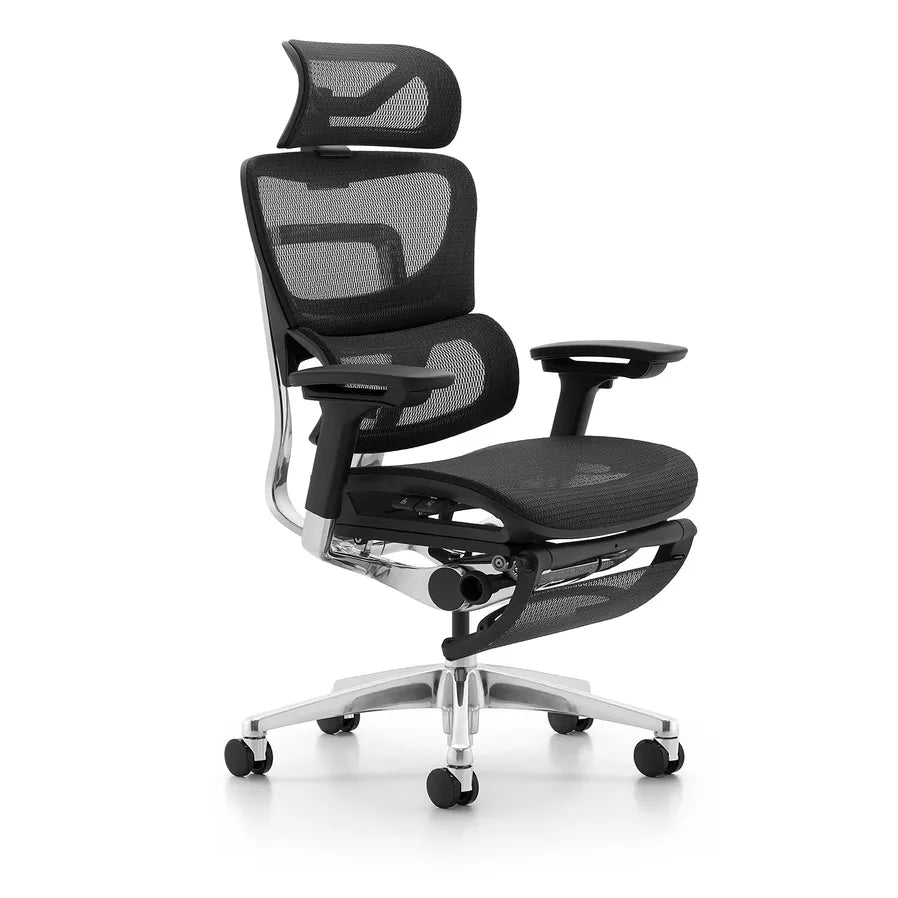 HKM-087507 Ergonomic High Back Mesh Office Chair with Adjustable Footrest and 4D Armrests