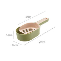 HKM-0875837 Self-Cleaning Cat Litter Shovel - Durable Lightweight ABS Scoop for All Cat Breeds