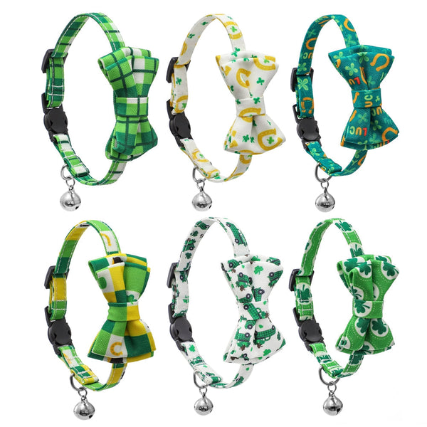 HKM-0876221 Plaid Bow Cat Collar for All Seasons ¨C Stylish and Comfortable Options