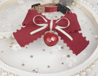 HKM-0876477 Sweet Bow Tie Collars for Cats and Dogs with Bell or Pearl Style Options