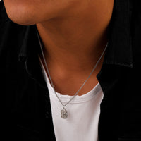HKM-0876861 Trendy Minimalist Alloy Square Pendant Necklace for Women with Snake Chain